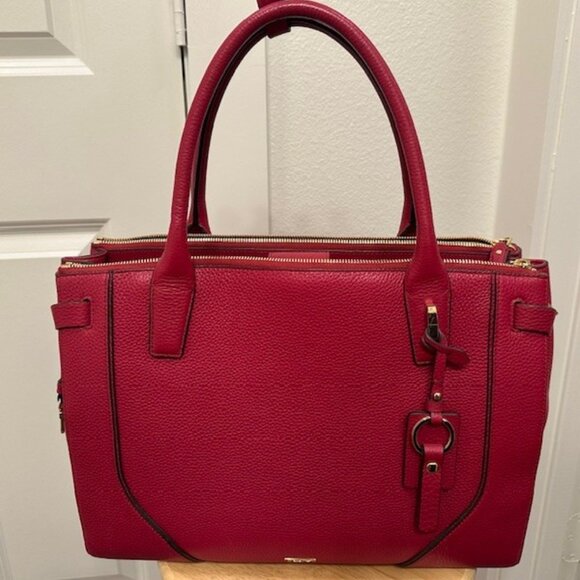 Tumi Stanton Kiran Leather Tote in Red - Picture 1 of 16
